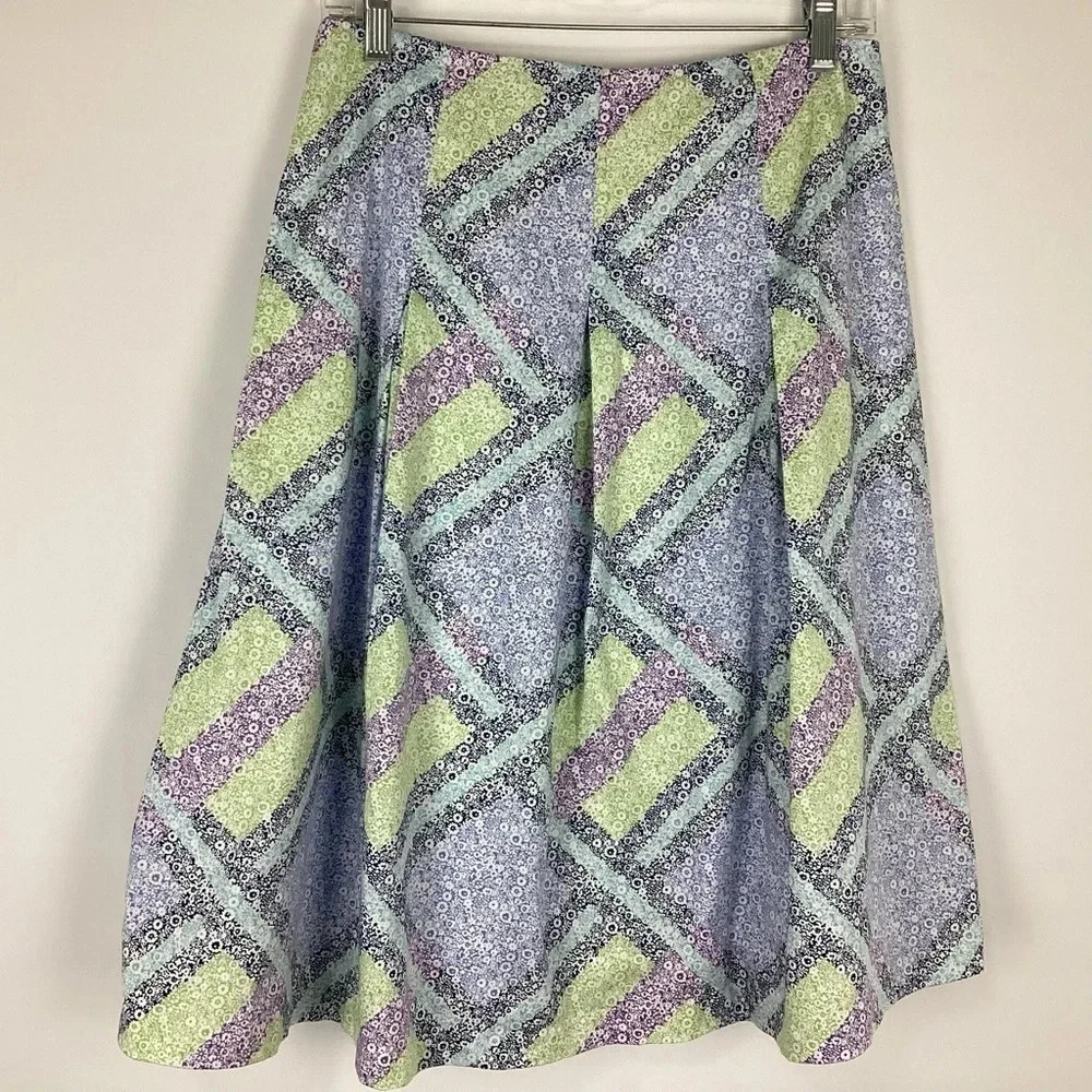 Talbots Floral Pleated Skirt Size 6